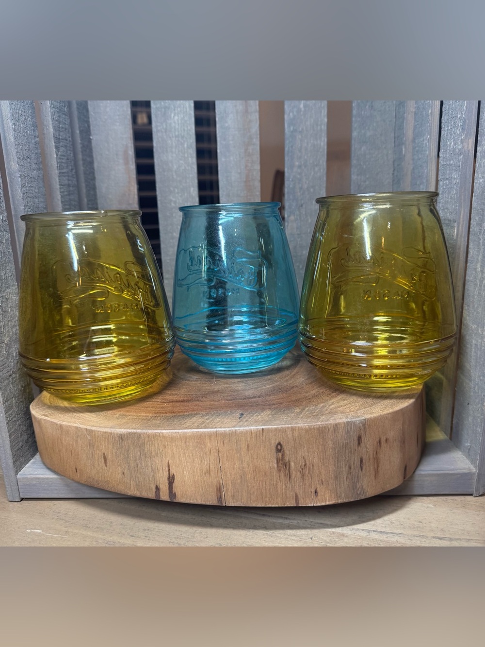 Set of 3 Vintage 21oz. “Original Mason” Wine Glasses